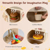inQ Boutique - Kids Wooden Play Kitchen with Realistic Lights & Sounds, Pretend Ice Maker & Accessories for Toddlers