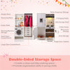 inQ Boutique - White Dual-Sided Kids Play Kitchen with Water Dispenser and Range Hood for 3+ Years Old