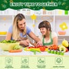 inQ Boutique - 28PCS Knife Set - Kids Knifes for Real Cooking, Montessori Kids Kitchen Knife Set with Cutting Board Crinkle Cutters Kid Safe Knives, Kitchen Tools Old Girl Boy