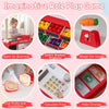inQ Boutique - Red Wooden Kids Supermarket Playset with Vending Machine, 90.17×78.74×104.14cm Grocery Store Toy with Shopping Cart for 3+