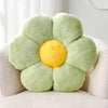 Bright Living - Green Flower Shaped Throw Pillow with Faux Rabbit Fur, 14.9'' Soft Plush Throw Pillow for Bedroom Living Room