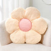 Bright Living - Beige Flower Pillow, Cute Decorative Flower Shaped Throw Pillow with Faux Rabbit Fur, 14.9'' Soft Daisy Plush Floor Cushion Aesthetic Room Decor for Bed Sofa Couch