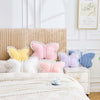 Bright Living - Butterfly Pillow Yellow Decorative Pillows 15'' Butterfly Shaped Cute Throw Pillows with Lace Aesthetic Bow Plush Cushion for Room Decor Bed Sofa Couch