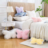 Bright Living - Butterfly Pillow Yellow Decorative Pillows 15'' Butterfly Shaped Cute Throw Pillows with Lace Aesthetic Bow Plush Cushion for Room Decor Bed Sofa Couch