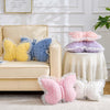 Bright Living - Butterfly Pillow Pink Decorative Pillows 15'' Butterfly Shaped Cute Throw Pillows with Lace Aesthetic Bow Plush Cushion for Room Decor Bed Sofa Couch