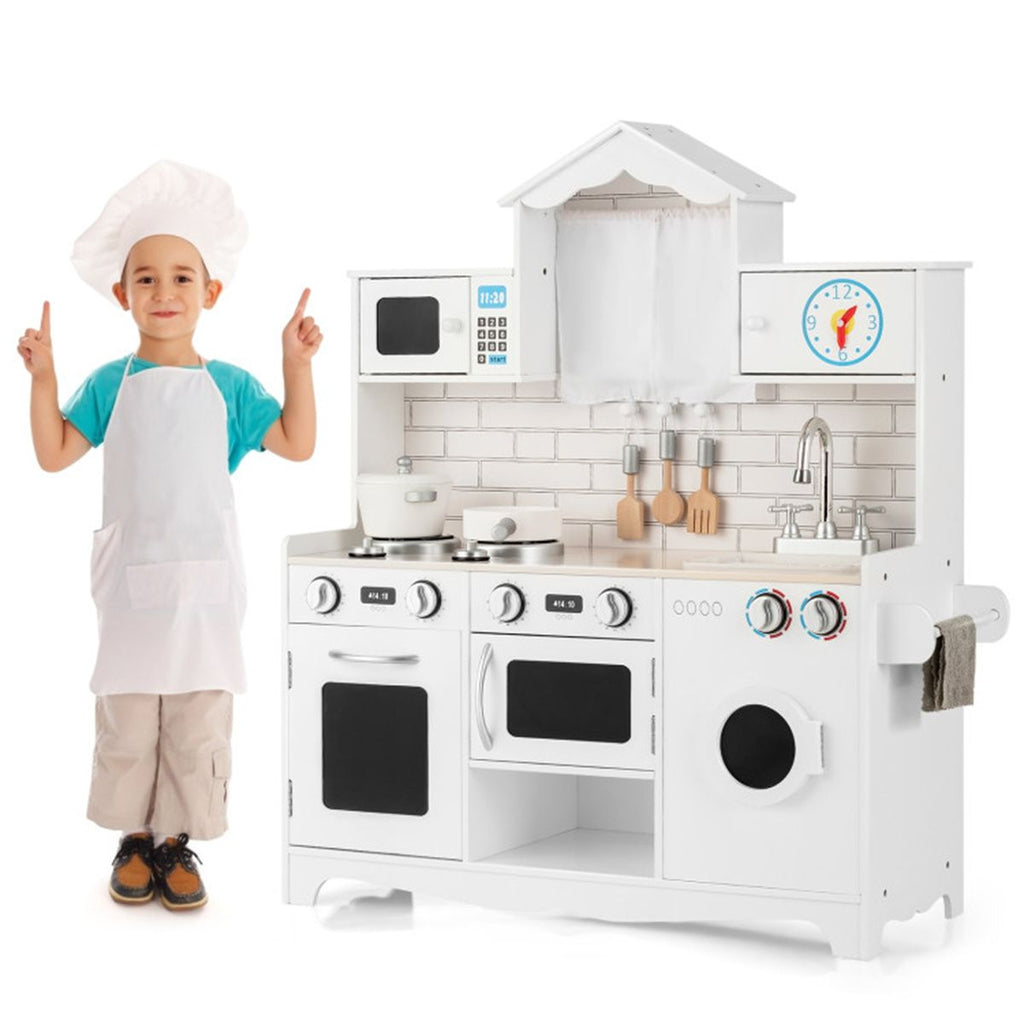 inQ Boutique - Kitchen Toy Wooden Kids Kitchen with Washing Machine