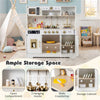 inQ Boutique - Kids Wooden Play Kitchen with Realistic Lights & Sounds, Pretend Ice Maker & Storage for Toddlers Age 3+ - White