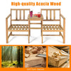 Hooya Imp.& Exp.  - 3-in-1 Acacia Wood Loveseat with Separable Coffee Table