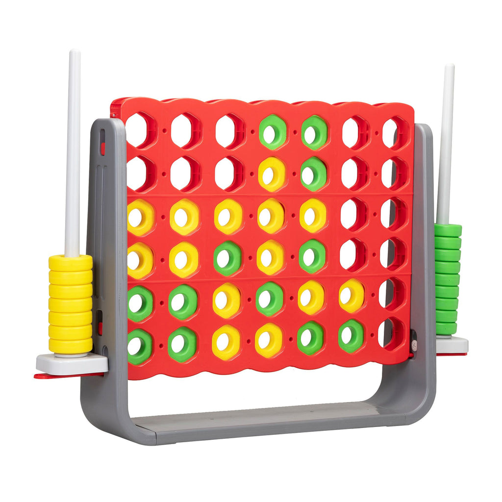 FX070 - Jumbo 4-to-Score Game Set;  Giant Connect 4 with 42 Rings;  Indoor Outdoor Game Set for Kids and Adults