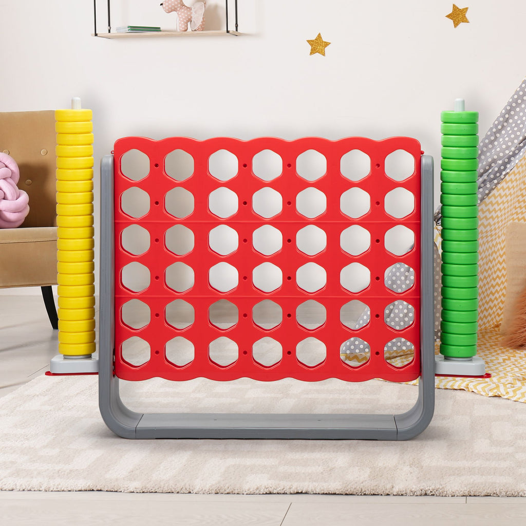FX070 - Jumbo 4-to-Score Game Set;  Giant Connect 4 with 42 Rings;  Indoor Outdoor Game Set for Kids and Adults