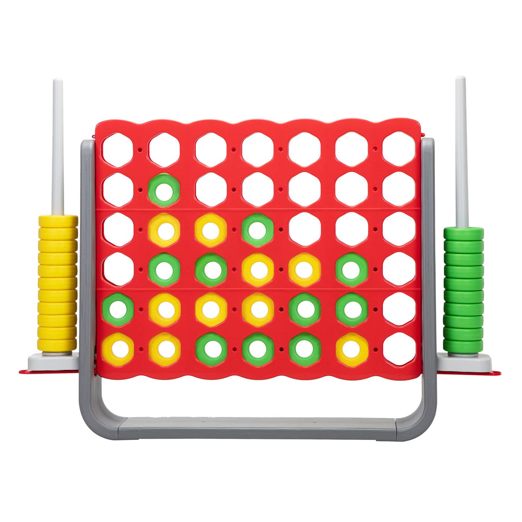 FX070 - Jumbo 4-to-Score Game Set;  Giant Connect 4 with 42 Rings;  Indoor Outdoor Game Set for Kids and Adults