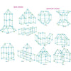 Rcosy - Kids Fort Building Kits, 85pcs Fort Toys for Boys Girls, DIY Building Playhouse Castle Tunnel Play Tent