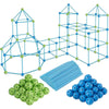 Rcosy - Kids Fort Building Kits, 85pcs Fort Toys for Boys Girls, DIY Building Playhouse Castle Tunnel Play Tent