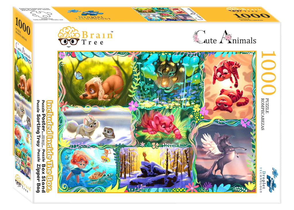Brain Tree - Cute Animals Jigsaw Puzzles 1000 Piece