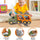 willsea - Toy Dinosaur for 2 3 4 Years Old Boys and Girls;  Car Transport Truck with Sound and Light;  6 Pack of 5'' Dinosaur Toys;  Educational Realistic Dinosaur Play Set