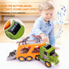 willsea - Toy Dinosaur for 2 3 4 Years Old Boys and Girls;  Car Transport Truck with Sound and Light;  6 Pack of 5'' Dinosaur Toys;  Educational Realistic Dinosaur Play Set