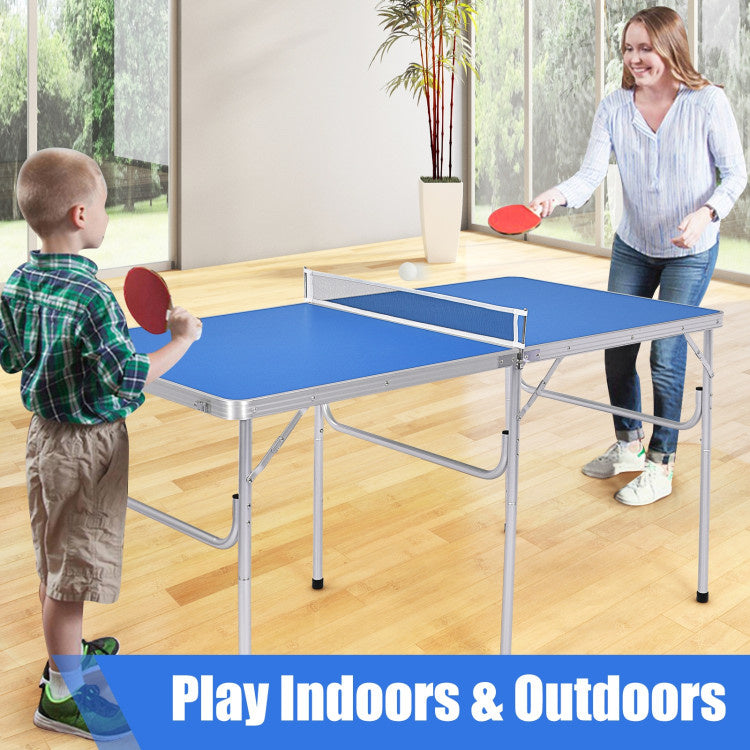 Hooya Imp.& Exp. - 60 Inch Portable Tennis Ping Pong Folding Table with Accessories