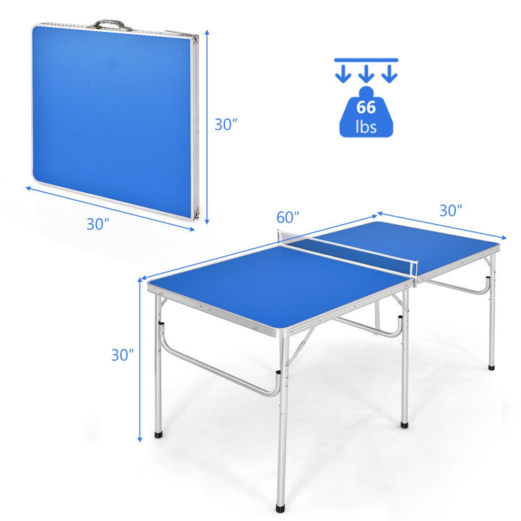 Hooya Imp.& Exp. - 60 Inch Portable Tennis Ping Pong Folding Table with Accessories