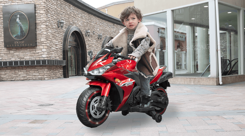 Yeah Depot - TAMCO kids motorcycle 12V motorcycle for kids 3 4 5 6 years Boys Girls 12v7ah kids motorcycle ride on toy with Training Wheels/manual throttle/ drive by hand /Lightting wheels
