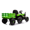Yeah Depot - Ride on Tractor with Trailer,12V Battery Powered Electric Tractor Toy w/Remote Control,electric car for kids,Three speed adjustable,Power display, USB,MP3 ,Bluetooth,LED light,Two-point safety belt