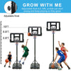 Yeah Depot - Portable Basketball Hoop Height Adjustable basketball hoop stand 6.6ft - 10ft with 44 Inch Backboard and Wheels for Adults Teens Outdoor Indoor