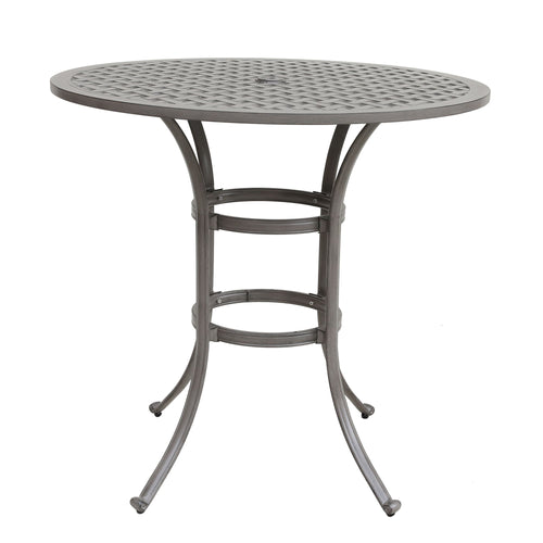 Yeah Depot - 42 Inches Cast Aluminum Round Bar Table