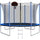 Yeah Depot - 10FT Trampoline with Basketball Hoop Inflator and Ladder(Inner Safety Enclosure) Blue