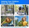 Yeah Depot - Simple Deluxe Recreational Trampoline with Enclosure Net 12FT Wind Stakes- Outdoor Trampoline for Kids and Adults Family Happy Time, ASTM Approved -Black 12FT