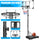 Yeah Depot - Portable Basketball Goal System with Stable Base and Wheels, use for Indoor Outdoor teenagers youth height adjustable 5.6 to 7ft Basketball Hoop 28 Inch Backboard