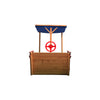 Yeah Depot - Outsunny Pirate Ship Sandbox with Cover and Rudder, Wooden Sandbox with Storage Bench and Seat, Outdoor Toy for Kids Ages 3-8 Years Old