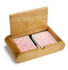 Tycon Net - 2 Deck (Poker and Bridge Size) Wooden Card Box
