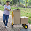 Yeah Depot - HT1006BK-YL Hand Truck Dual Purpose 2 Wheel Dolly Cart and 4 Wheel Push Cart with Swivel Wheels 330 Lbs Capacity Heavy Duty Platform Cart for Moving/Warehouse/Garden/Grocery