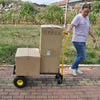 Yeah Depot - HT1006BK-YL Hand Truck Dual Purpose 2 Wheel Dolly Cart and 4 Wheel Push Cart with Swivel Wheels 330 Lbs Capacity Heavy Duty Platform Cart for Moving/Warehouse/Garden/Grocery