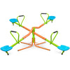 Yeah Depot - XSS004 outdoor playground four seats seesaw for kids 360 degree rotating sturdy plastic seat seesaw for kids seesaw blue and green for kids age 3+