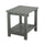 Yeah Depot - Key West Weather Resistant Outdoor Indoor Plastic Wood End Table, Patio Rectangular Side table, Small table for Deck, Backyards, Lawns, Poolside, and Beaches, Grey