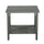 Yeah Depot - Key West Weather Resistant Outdoor Indoor Plastic Wood End Table, Patio Rectangular Side table, Small table for Deck, Backyards, Lawns, Poolside, and Beaches, Grey
