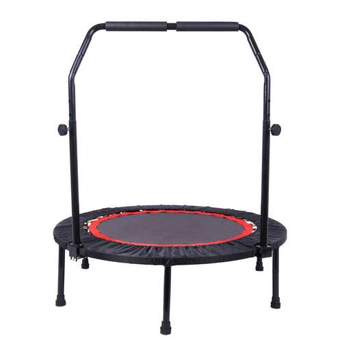Yeah Depot - 40 Inch Mini Exercise Trampoline for Adults or Kids Indoor Fitness Rebounder Trampoline with Safety Pad Max. Load 300LBS