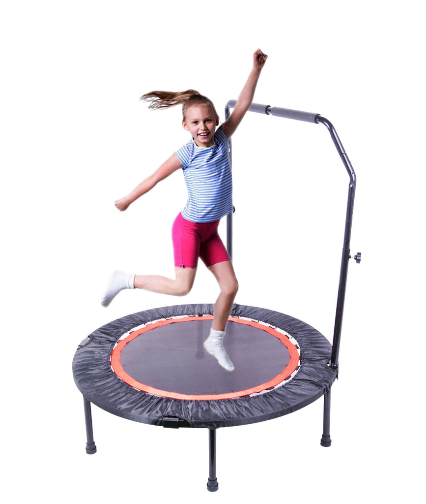 Yeah Depot - 40 Inch Mini Exercise Trampoline for Adults or Kids Indoor Fitness Rebounder Trampoline with Safety Pad Max. Load 300LBS