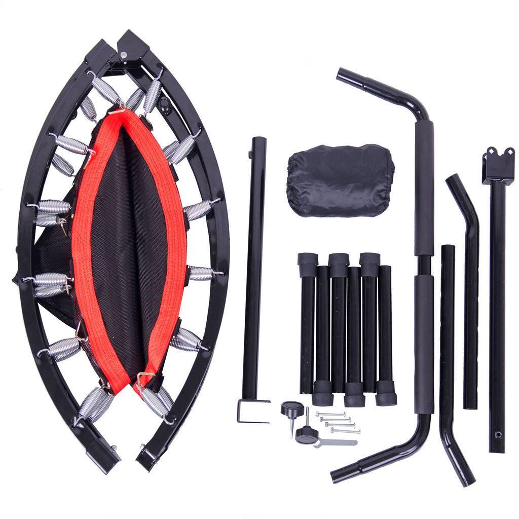 Yeah Depot - 40 Inch Mini Exercise Trampoline for Adults or Kids Indoor Fitness Rebounder Trampoline with Safety Pad Max. Load 300LBS