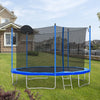 Yeah Depot - 12FT Trampoline for Adults & Kids with Basketball Hoop, Outdoor Trampolines w/Ladder and Safety Enclosure Net for Kids and adults
