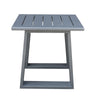Yeah Depot - Outdoor Indoor Aluminum Square End Table/Side Table, Powdered Pewter