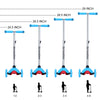 Yeah Depot - SimpleLux Kids Scooter - 4 Adjustable Height, Extra-Wide Deck with Brake & 3 PU Flashing Wheels, Over 3 Years Old,Blue