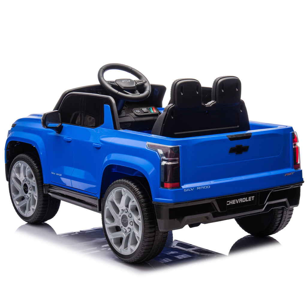 Yeah Depot - 24V Kids Ride on Car W/Parents Control,Licensed Chevrolet Silverado,Four-wheel suspension,LED Lights,Bluetooth,music,USB,MP3,Power display,speeds 2.49-3.73MPH For kids aged 2-5.