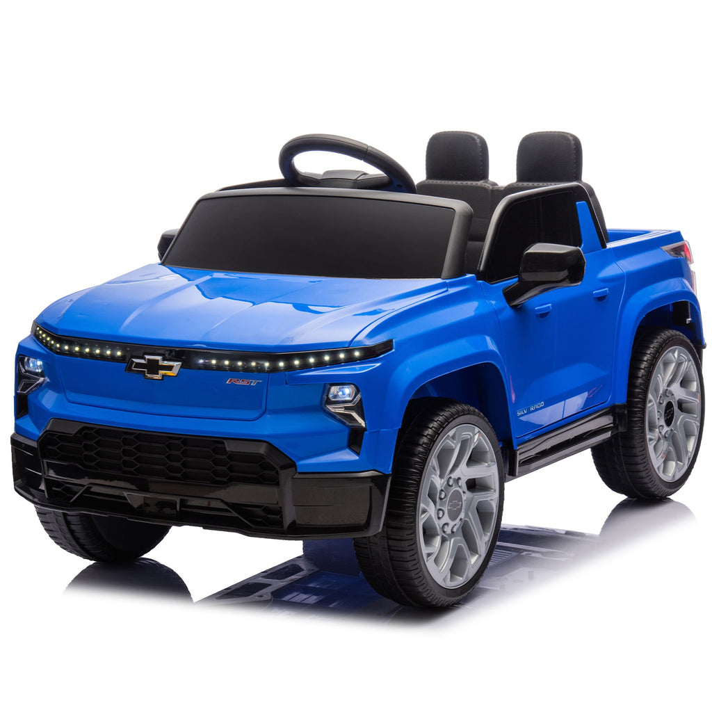 Yeah Depot - 24V Kids Ride on Car W/Parents Control,Licensed Chevrolet Silverado,Four-wheel suspension,LED Lights,Bluetooth,music,USB,MP3,Power display,speeds 2.49-3.73MPH For kids aged 2-5.