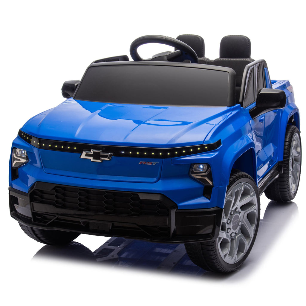 Yeah Depot - 24V Kids Ride on Car W/Parents Control,Licensed Chevrolet Silverado,Four-wheel suspension,LED Lights,Bluetooth,music,USB,MP3,Power display,speeds 2.49-3.73MPH For kids aged 2-5.