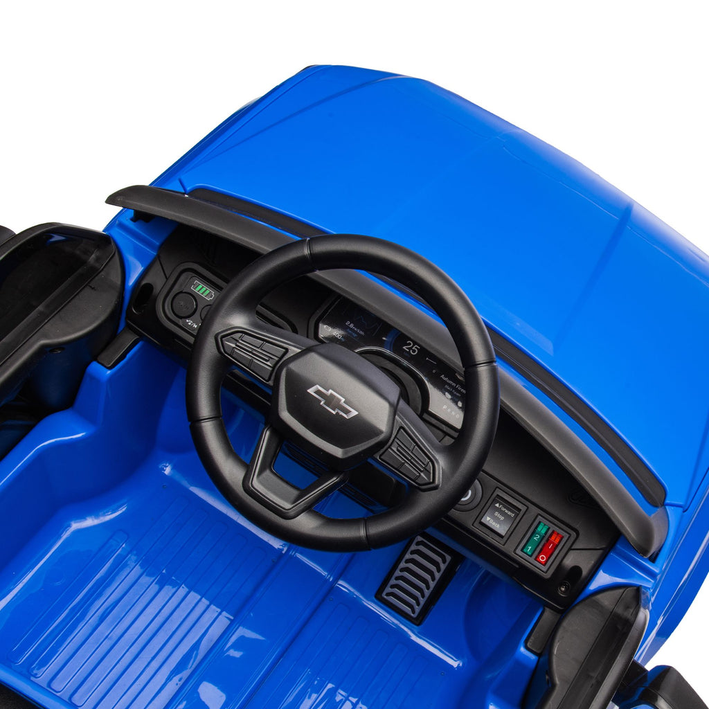 Yeah Depot - 24V Kids Ride on Car W/Parents Control,Licensed Chevrolet Silverado,Four-wheel suspension,LED Lights,Bluetooth,music,USB,MP3,Power display,speeds 2.49-3.73MPH For kids aged 2-5.