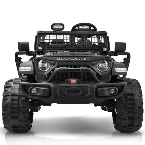 Yeah Depot - 24V 2 Seater Kids Ride on Truck 4WD Electric Car Battery Powered Ride on Toys, with 480W Motors, 7AH Battery, 2.4G Remote Control, LED Headlights, Front Storage, Bottle Holder, Full-Metal Suspension