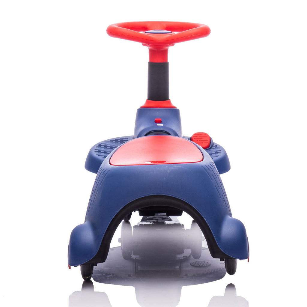 Yeah Depot - 6V Kids Ride On Electric Wiggle Car,flashing wheels,Shock absorbing PU wheel,Retractable,steering wheel rotates 360Â°,Two-speed adjustment,Bluetooth,Provide a speed of 1.86-3.11MPH for kids aged 3+.