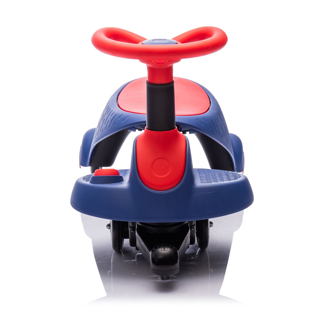 Yeah Depot - 6V Kids Ride On Electric Wiggle Car,flashing wheels,Shock absorbing PU wheel,Retractable,steering wheel rotates 360Â°,Two-speed adjustment,Bluetooth,Provide a speed of 1.86-3.11MPH for kids aged 3+.