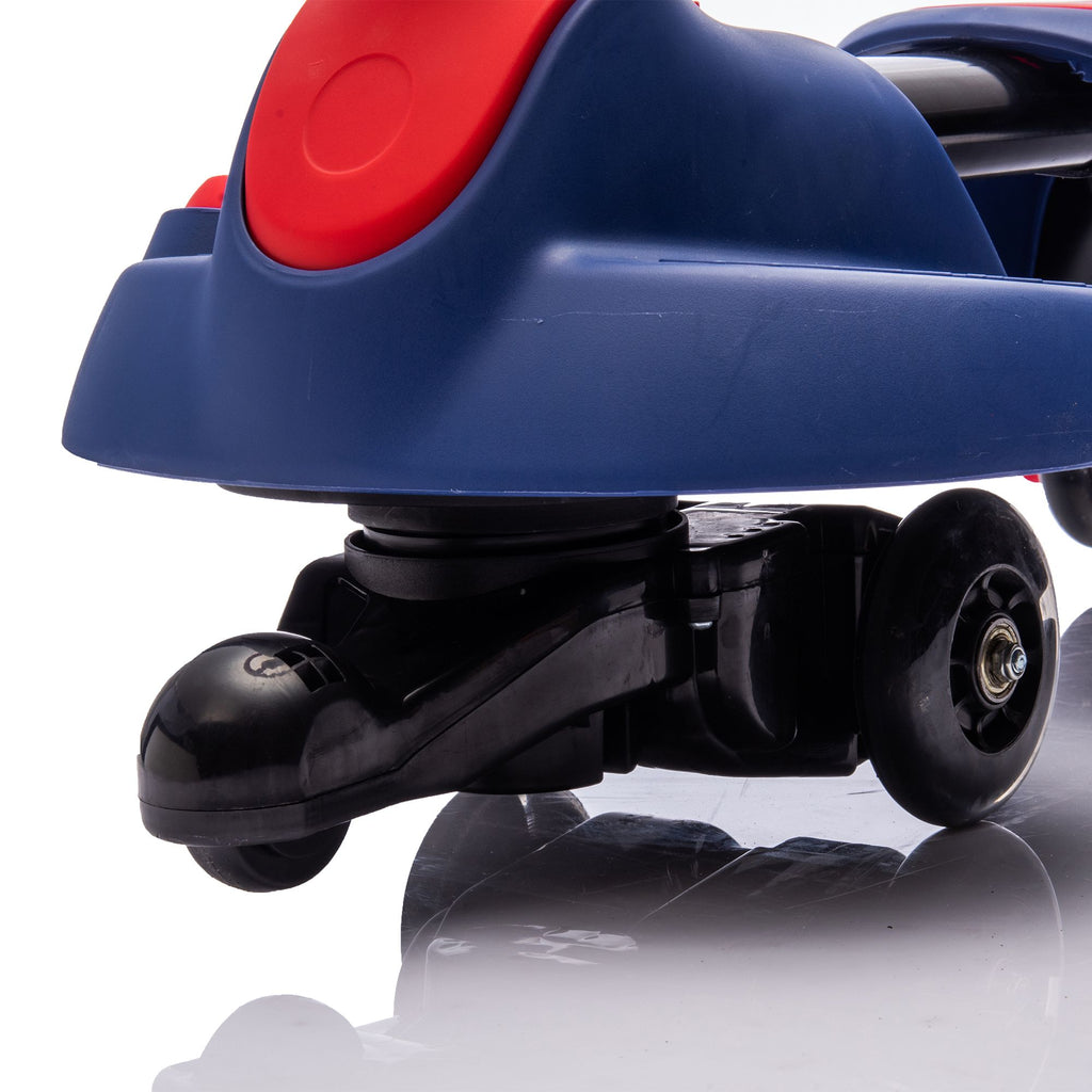 Yeah Depot - 6V Kids Ride On Electric Wiggle Car,flashing wheels,Shock absorbing PU wheel,Retractable,steering wheel rotates 360Â°,Two-speed adjustment,Bluetooth,Provide a speed of 1.86-3.11MPH for kids aged 3+.